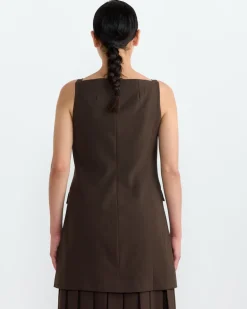 Innes Dress in Dark Khaki