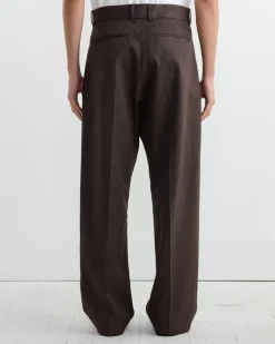 Jazz Pant Wool Gabardine in Brown Mélange
