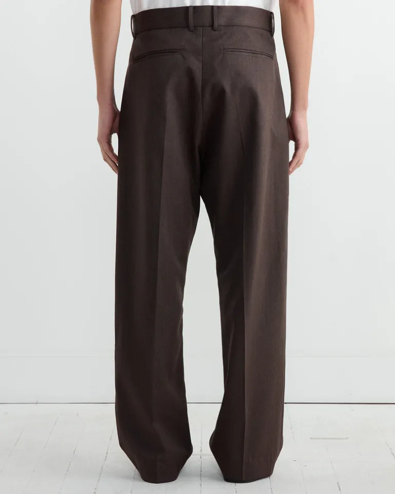 Jazz Pant Wool Gabardine in Brown Mélange