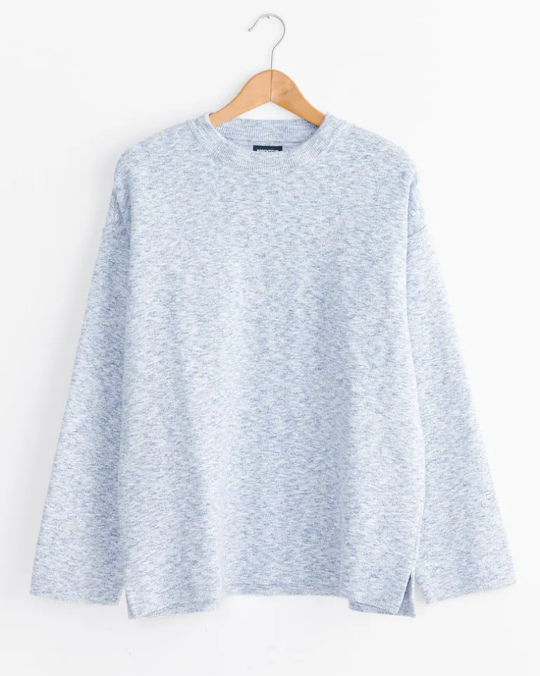 Jog Round Neck Sweater in White