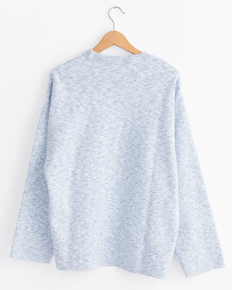 Jog Round Neck Sweater in White