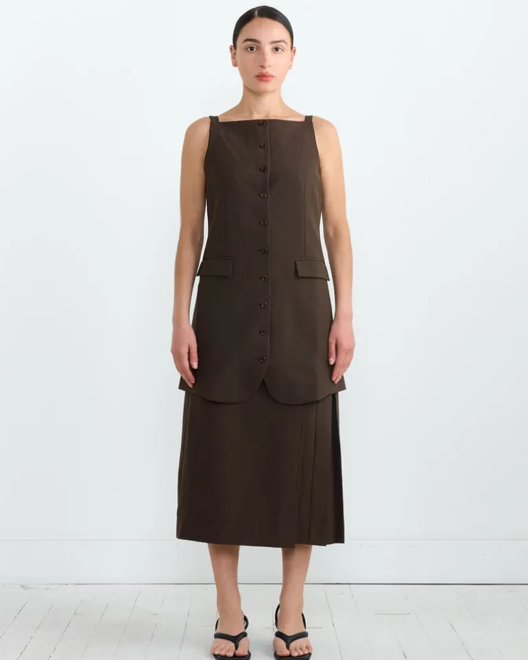 Kari Skirt in Dark Khaki