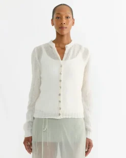 Kiss Cardigan in White