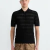 Knit Polo in Black