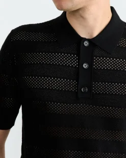 Knit Polo in Black