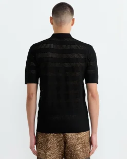 Knit Polo in Black