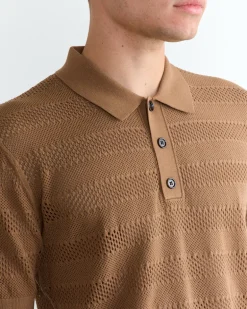 Knit Polo in Camel