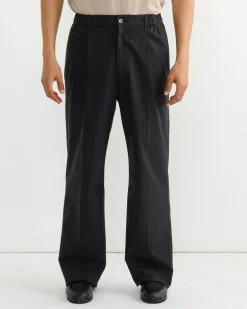 Kogai Pant in Silky Cotton Poplin Black