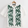 La Chemise Jean Shirt in Painted Palm Trees