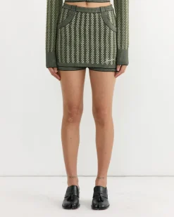 La Jupe Culotte Marino Skirt in Multi Black