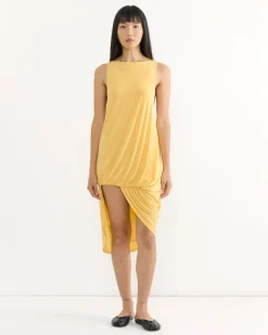 La Robe Peplo Courte Dress in Yellow