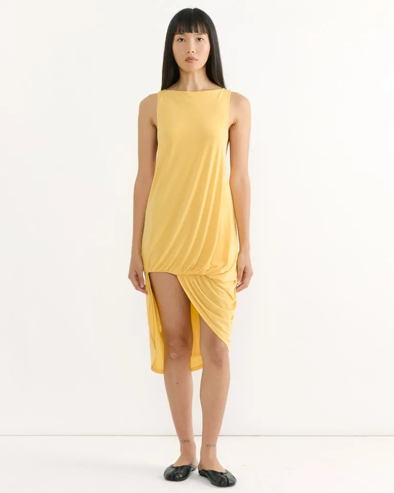 La Robe Peplo Courte Dress in Yellow