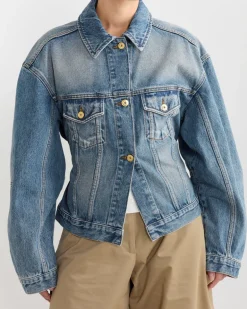 La Veste De-Nimes Jacket in Blue/Tabac