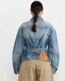 La Veste De-Nimes Jacket in Blue/Tabac