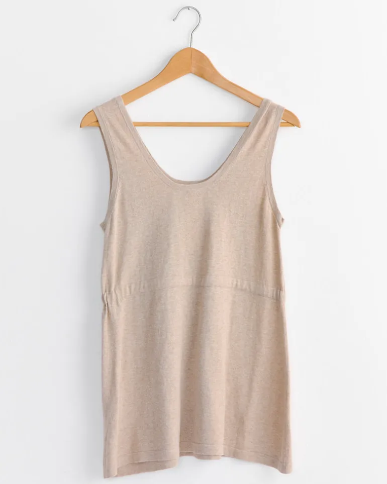 Laced Tank in Sisal
