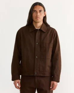 Lang Jacket in Cotton Twill Cacao