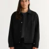 Lang Jacket in Cotton Twill Black