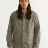 Lang Jacket in Cotton Twill Sage