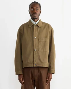 Lang Jacket in Cotton Twill Olive