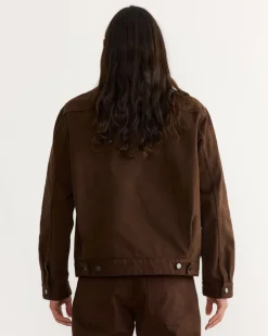 Lang Jacket in Cotton Twill Cacao