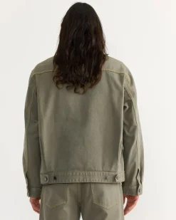 Lang Jacket in Cotton Twill Sage