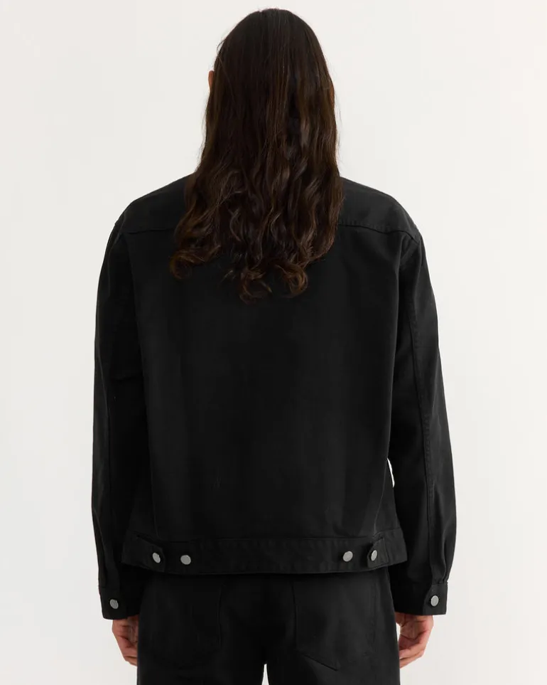 Lang Jacket in Cotton Twill Black