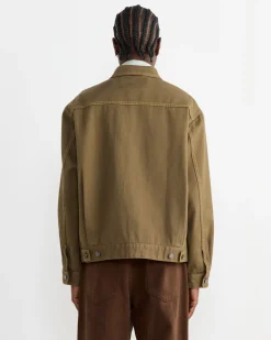 Lang Jacket in Cotton Twill Olive