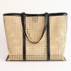 Large Margot Bag in Black Rattan