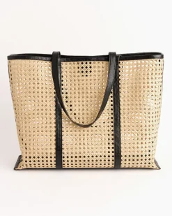 Large Margot Bag in Black Rattan
