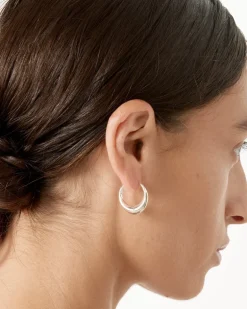 Large Sigrid Hoops in Sterling Silver