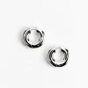 Large Terra Hoops in Silver Tone