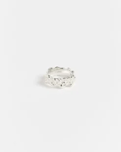 Lava Band Ring in Sterling Silver