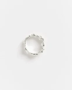 Lava Band Ring in Sterling Silver