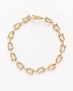 Lava Link Necklace in Gold Plated Bronze