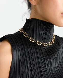 Lava Link Necklace in Gold Plated Bronze