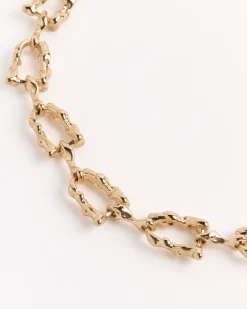 Lava Link Necklace in Gold Plated Bronze