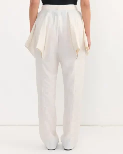 Lazzat Sculptural Trouser in Linnen Beige