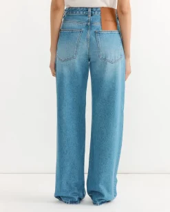 Le De-Nimes Large Pant in Blue/Tabac