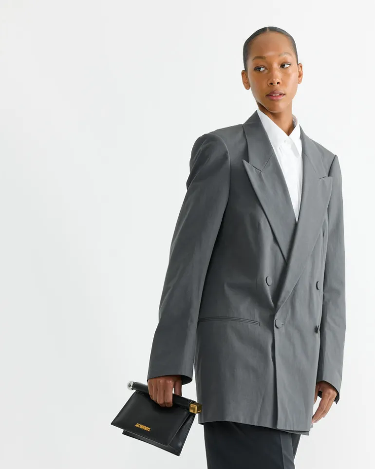Le Petite Pochette Round C Bag in Black