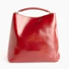 Leather Bucket Bag in Brique