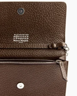 Leather Chain Wallet in Brown