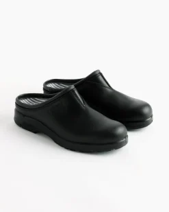 Leather Mules in Black