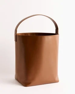 Leather Shoulder AETA Bag in Brown