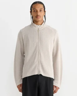 Leisure Zip Sweater in Oatmeal