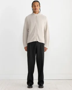 Leisure Zip Sweater in Oatmeal