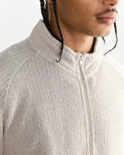 Leisure Zip Sweater in Oatmeal