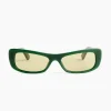 Les Lunettes Capri Sunglasses in Dark Green