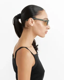 Les Lunettes Capri Sunglasses in Dark Green