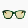 Les Lunettes Carino Sunglasses in Dark Green