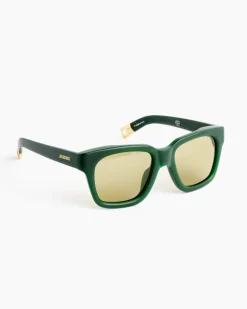 Les Lunettes Carino Sunglasses in Dark Green